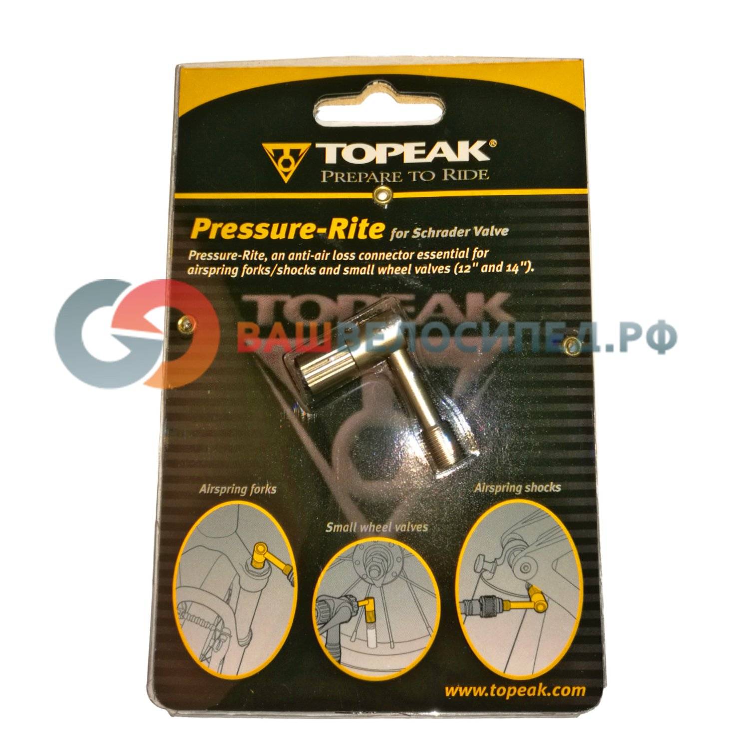 Купить адаптер велосипедного насоса topeak pressure-rite schrader valve  adapter, tsv-01, цена в интернет магазине Навелосипеде.рф